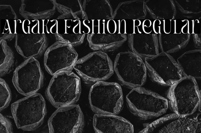 Argaka Fashion Regular Caratteri examples