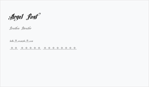 Argel Font Business Card