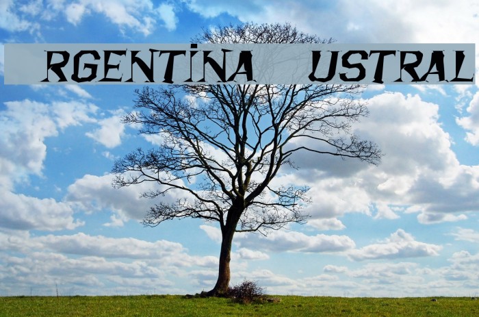 Argentina Austral Font examples