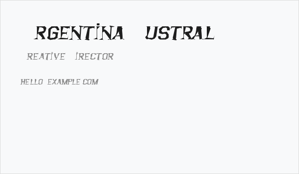 Argentina Austral Business Card