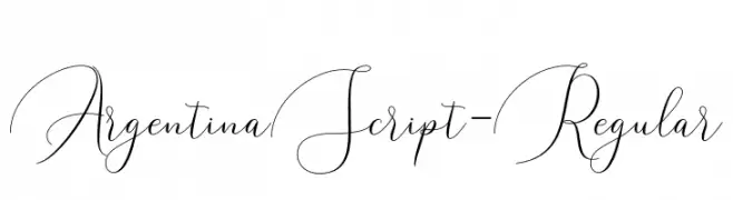 ArgentinaScript-Regular  Frei Schriftart Herunterladen
