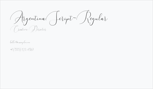 ArgentinaScript-Regular Business Card