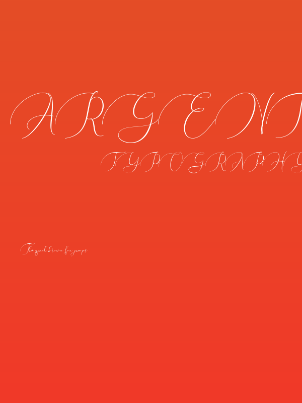 ArgentinaScript-Regular Poster