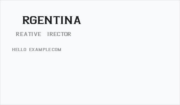 Argentina Business Card
