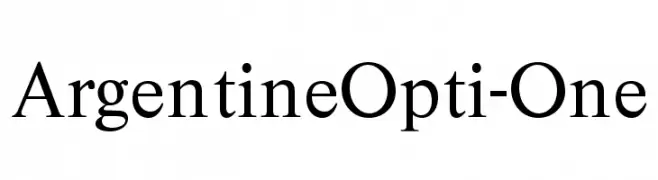 ArgentineOpti-One  Frei Schriftart Herunterladen