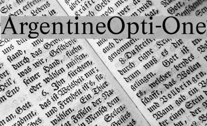 ArgentineOpti-One Шрифта examples