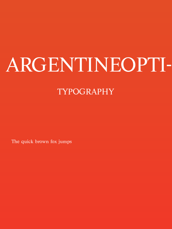 ArgentineOpti-One Poster