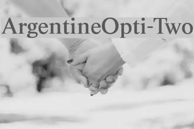 ArgentineOpti-Two Fonte examples
