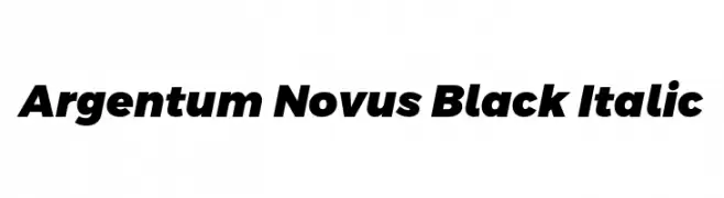 Argentum Novus Black Italic  les polices de caractères gratuit tlcharger