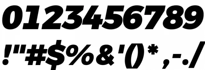 Argentum Novus Black Italic Font OTHER CHARS