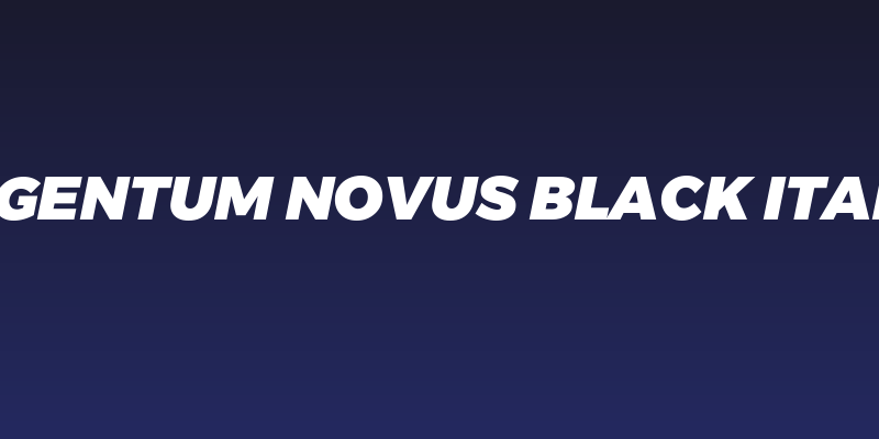 Argentum Novus Black Italic Social Header