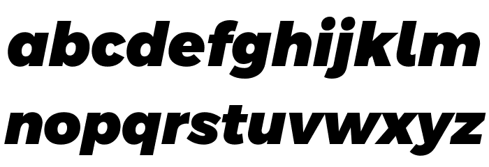 Argentum Novus Black Italic Font LOWERCASE