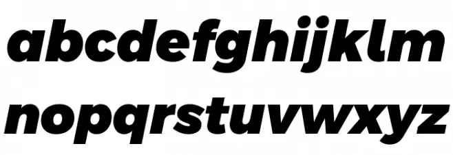 Argentum Novus Black Italic Caratteri MINUSCOLO