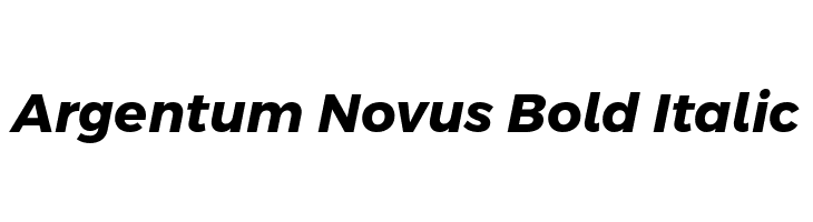 Argentum Novus Bold Italic  font caratteri gratis