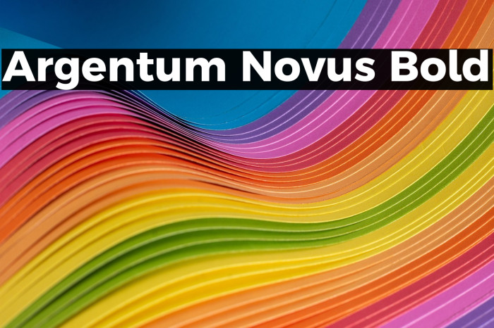 Argentum Novus Bold Example 2