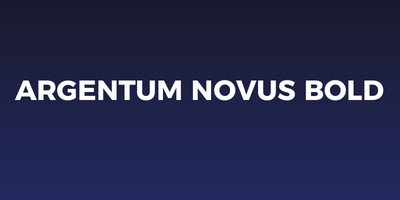 Argentum Novus Bold Social Header