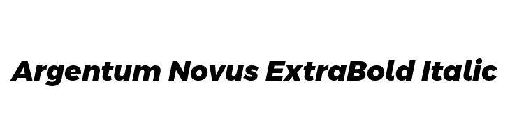 Argentum Novus ExtraBold Italic  フリーフォントのダウンロード