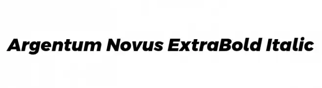 Argentum Novus ExtraBold Italic  Fuentes Gratis Descargar