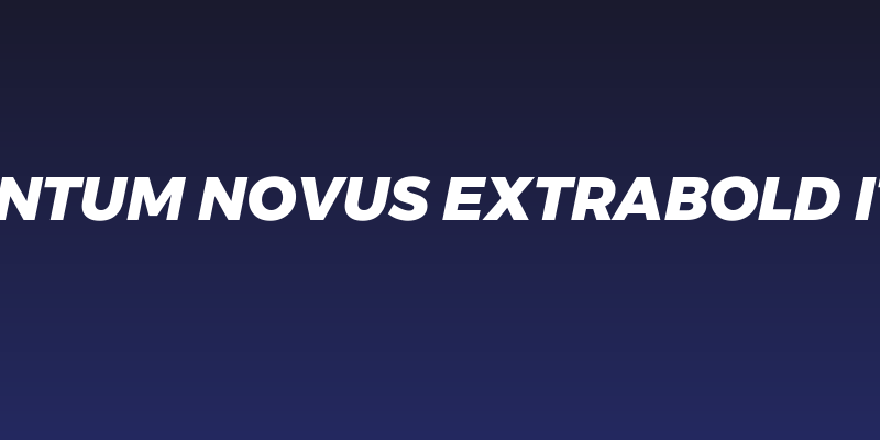 Argentum Novus ExtraBold Italic Social Header