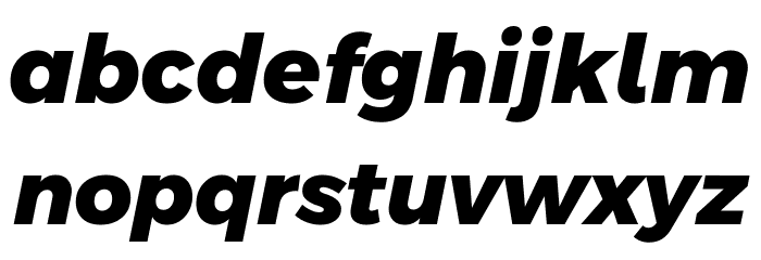 Argentum Novus ExtraBold Italic Font LOWERCASE