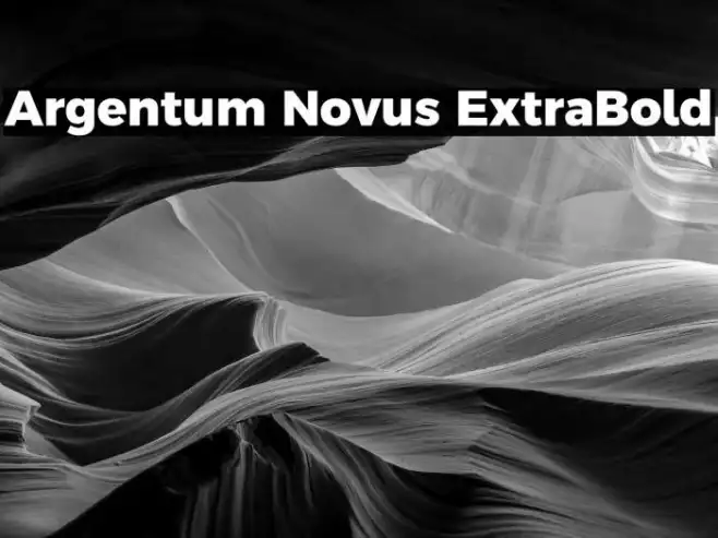 Argentum Novus ExtraBold Example 1
