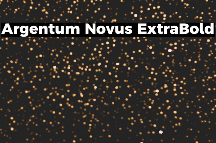 Argentum Novus ExtraBold Example 2