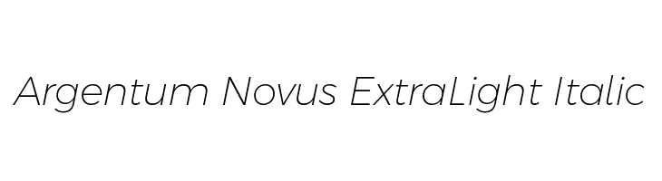 Argentum Novus ExtraLight Italic  Descarca Fonturi Gratis