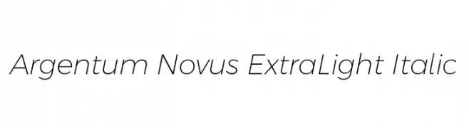 Argentum Novus ExtraLight Italic  Fuentes Gratis Descargar