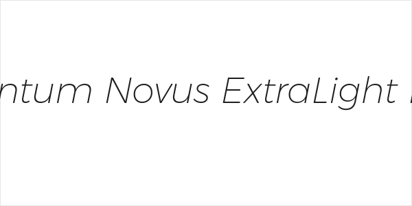 Argentum Novus ExtraLight Italic Logo