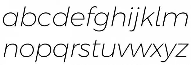 Argentum Novus ExtraLight Italic 字体 小写