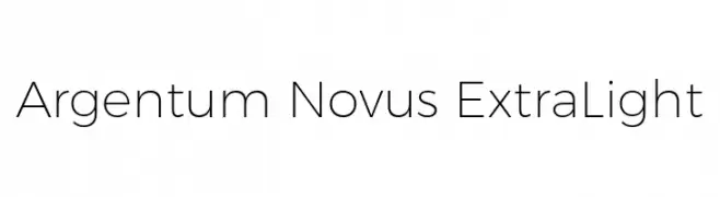 Argentum Novus ExtraLight  Fuentes Gratis Descargar