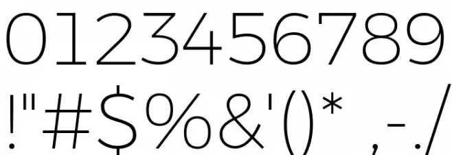 Argentum Novus ExtraLight Font OTHER CHARS