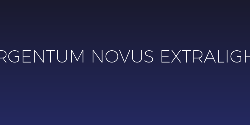 Argentum Novus ExtraLight Social Header