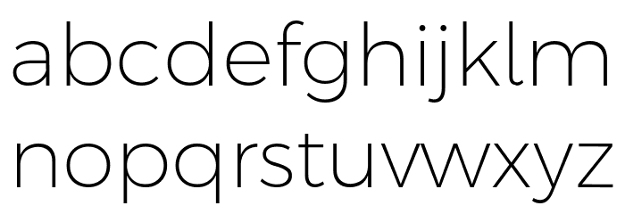 Argentum Novus ExtraLight Font LOWERCASE