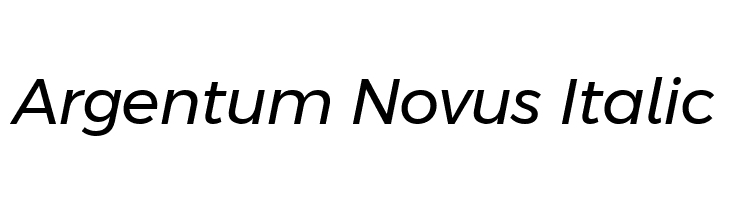 Argentum Novus Italic  フリーフォントのダウンロード