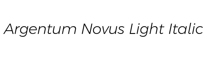 Argentum Novus Light Italic  font caratteri gratis