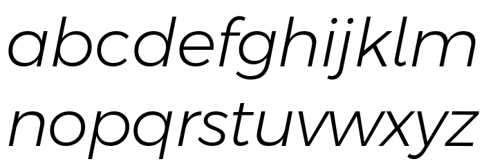 Argentum Novus Light Italic Font LOWERCASE
