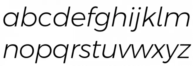 Argentum Novus Light Italic फ़ॉन्ट लोअरकेस