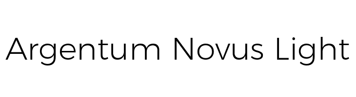 Argentum Novus Light  Frei Schriftart Herunterladen