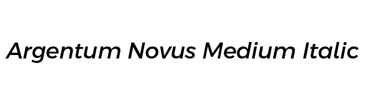 Argentum Novus Medium Italic  नि: शुल्क फ़ॉन्ट्स डाउनलोड