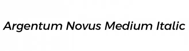 Argentum Novus Medium Italic  Fuentes Gratis Descargar