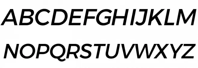 Argentum Novus Medium Italic Caratteri MAIUSCOLE