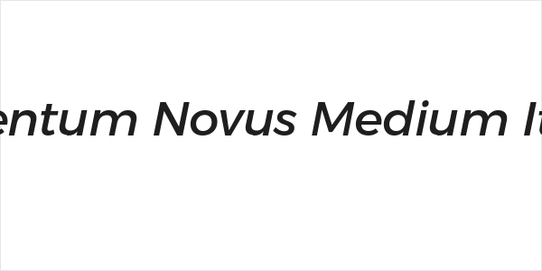 Argentum Novus Medium Italic Logo