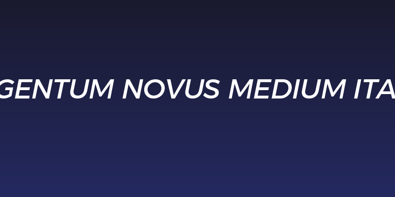 Argentum Novus Medium Italic Social Header