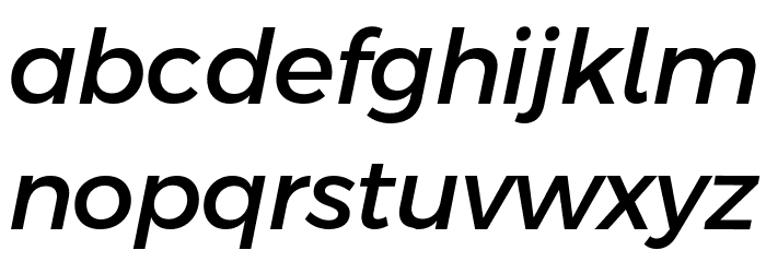 Argentum Novus Medium Italic Font LOWERCASE