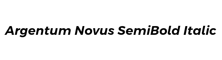 Argentum Novus SemiBold Italic  नि: शुल्क फ़ॉन्ट्स डाउनलोड