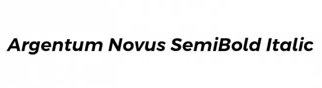 Argentum Novus SemiBold Italic  Fuentes Gratis Descargar
