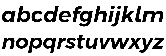 Argentum Novus SemiBold Italic Font LOWERCASE