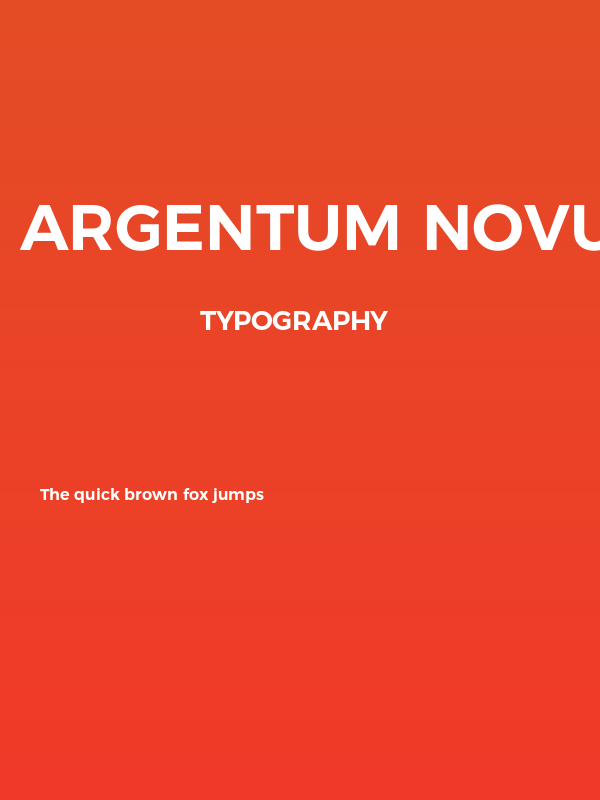 Argentum Novus SemiBold Poster