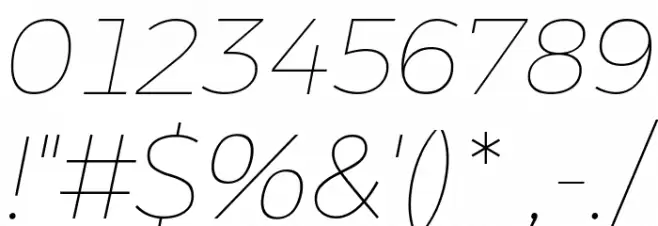 Argentum Novus Thin Italic Schriftart Anderer Schreiben